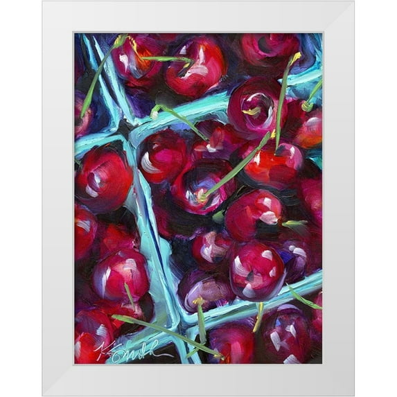 Smith, Kim 25x32 White Modern Wood Framed Museum Art Print Titled - Cherry Carton
