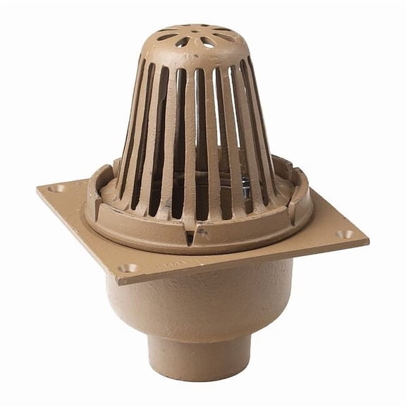 Smith Light Commercial Roof Drain,8 3/4 in W,Square 110-Y03