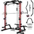 thumbnail image 1 of Smith Machine, 2000LBS Multi-Function Squat Power Rack Cage with Cable Crossover, All-in-One Home Gym Squat Rack with Smith Bar and Training Attachments for Full Body Workouts, 1 of 10