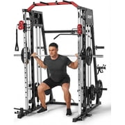 Smith Machine Home Gym   2200 lbs Heavy Duty Power Cage, Multi-Function Strength Training Equipment   Cable Crossover, Dual Pulley, Pull-Up Bar   Full Body Workout Station