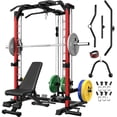 thumbnail image 1 of Smith Machine Home Gym, 2200 lbs Power Rack Cage with Cable Crossover,Smith Bar and Training Attachments for Full Body Workouts, 1 of 10