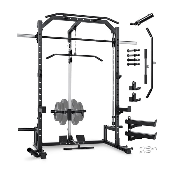 Adjustable Smith Rack GARVEE Smith Machine Home Gym, Adjustable Squat Rack for Full Body ...