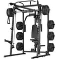 thumbnail image 1 of Smith Machine Multifunctional Power Cage, 2000 LBS Power Rack Smith Bar, Chest Station for Home Gym, 1 of 6