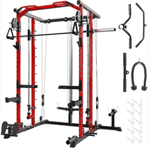 Smith Machine,Smith Machine Squat Rack with Pulley System, Dip Bar, LAT Pulldown,1700LBS Multi-Functional Power Cage for Home Gym with More Workout Equipment