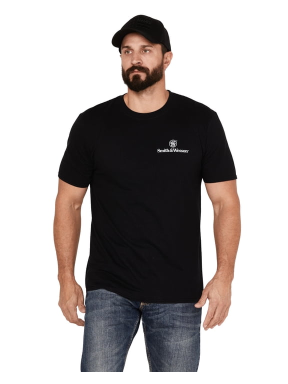 Smith Men's And Wesson Original Trademark Short Sleeve Graphic T-Shirt Black Medium US