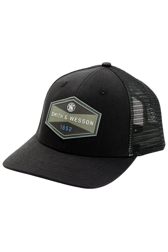 Smith Men's And Wesson Rubber Patch Baseball Cap Black One Size