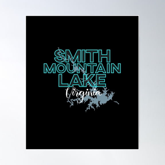 Smith Mountain Lake Virginia Poster Wall Art, Modern Wall Decor For Living Room Bedroom, 8x12 UNFRAMED