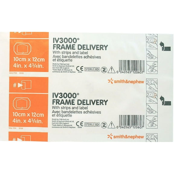 Smith & Nephew 66024008 IV3000 1 Hand Moisture Responsive Dressing 4 in. x 4 in. (2 Boxes of 10)