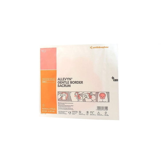 Smith & Nephew 66800898 Allevyn Gentle Border Sacrum Dressing 6 5/8 in. x 6 ¾ in. (Each)