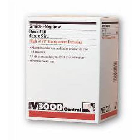 Smith & Nephew Catheter Securement Dressing IV3000 Film 4 X 5 Inch Sterile Box of 10