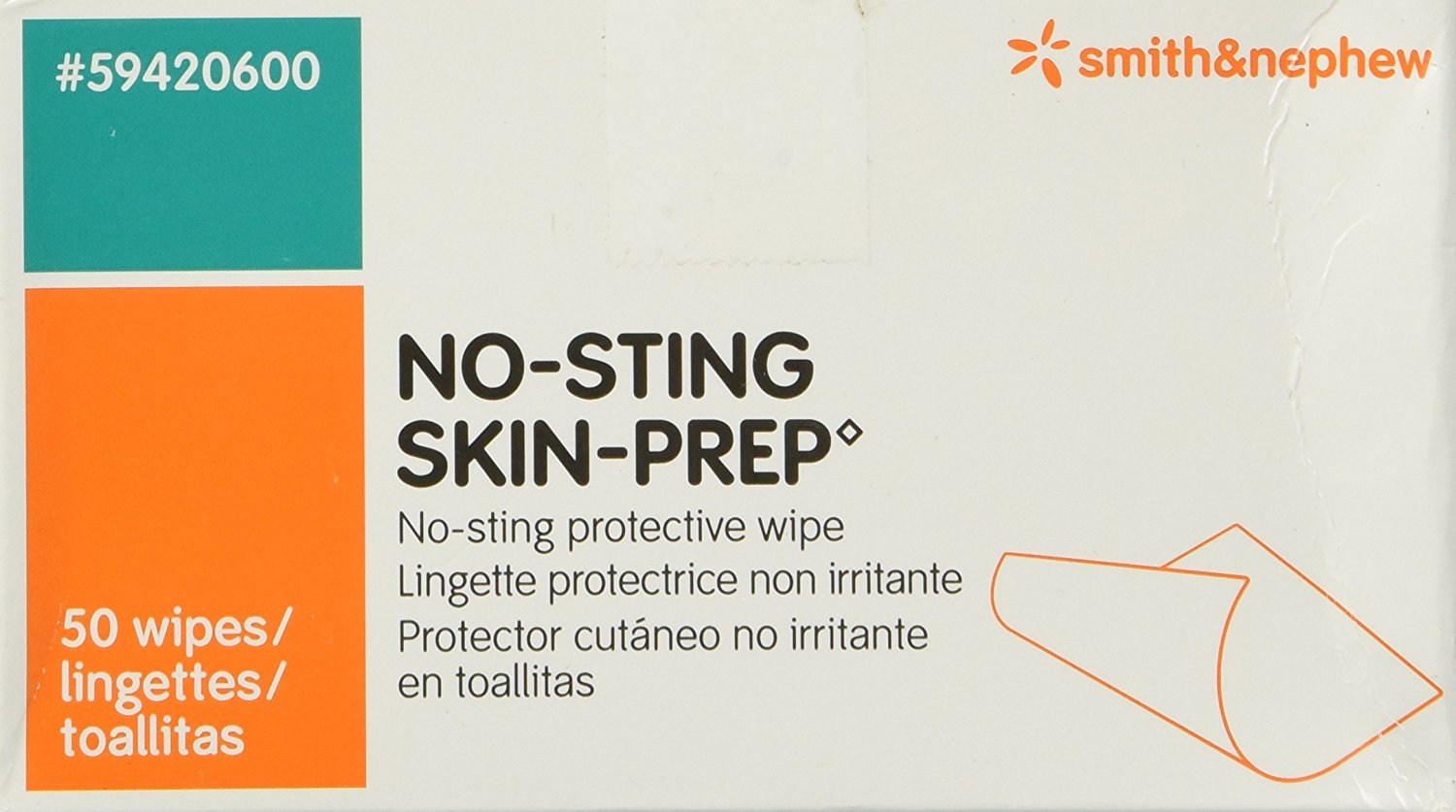 Smith & Nephew No-sting Skin-Prep Protective Wipes Alcohol-free (Box of 50 Each) - image 1 of 1