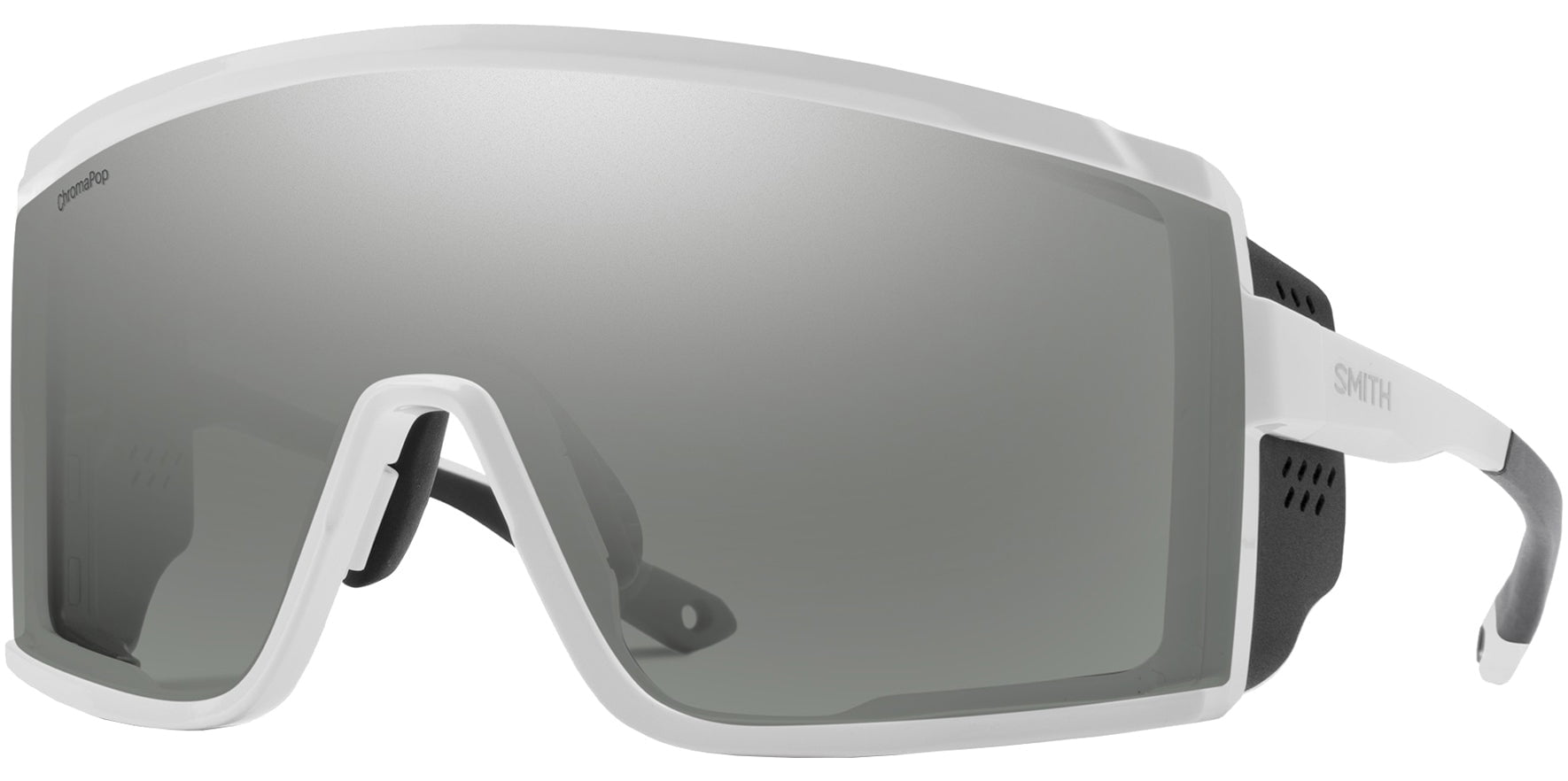 Smith Optics Pursuit ChromaPop Unisex White Sport Shield Sunglasses with Side Shields