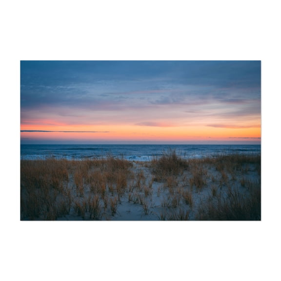 Smith Point Sunset - Shirley New York Photography Beach Sunset Coastal Ocean Nature Pastel Landscape Unframed Wall Art Print 40 x 60 inches
