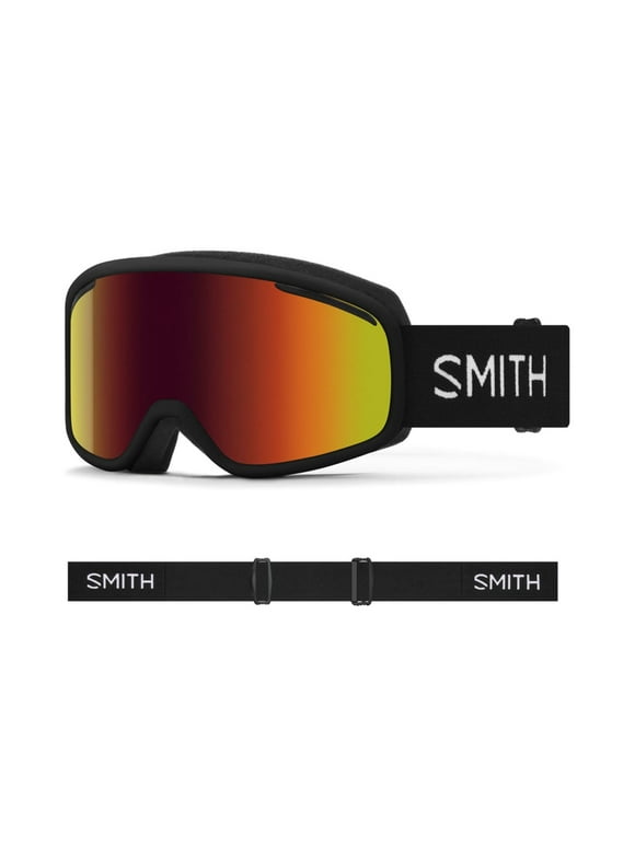 Smith Vogue Goggles, Red Sol-X Mirror Lens, Black