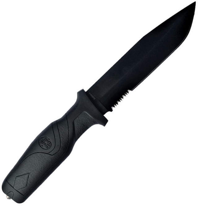 Smith & Wesson 1100071 Search & Rescue Black Polymer 6" 8Cr13MoV Fixed Knife