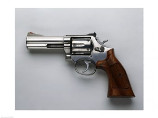 Smith & Wesson 357-Caliber Revolver Canvas Art - (24 x 18)
