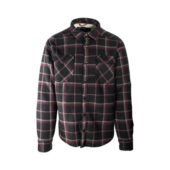 Smith Workwear Burgundy Jacket Sherpa-Lined Microfleece Shirt (S01)