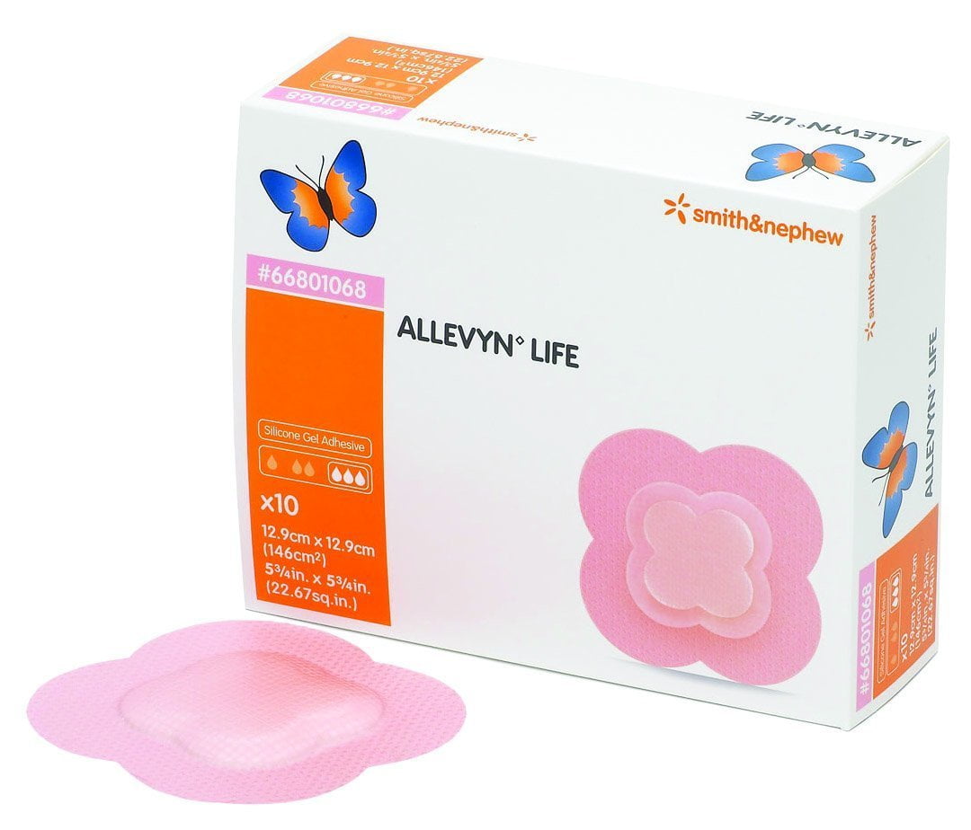 Smith and Nephew 66801068 Allevyn Life Border Dressing 5 1/16" X 5 1/16" - Box of 10