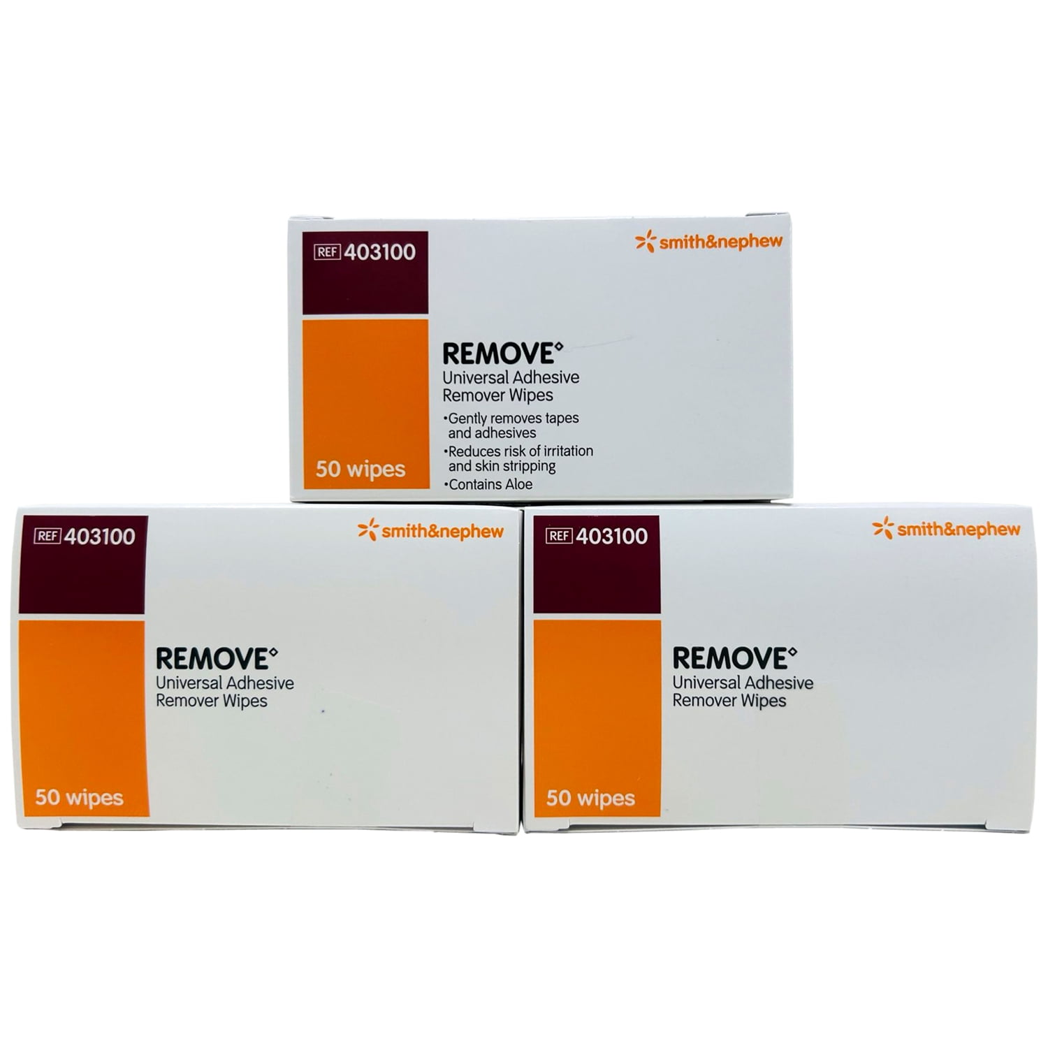 Smith and Nephew Remove Adhesive Remover Wipes 403100, Box of 50 - 3ct (150 wipes)