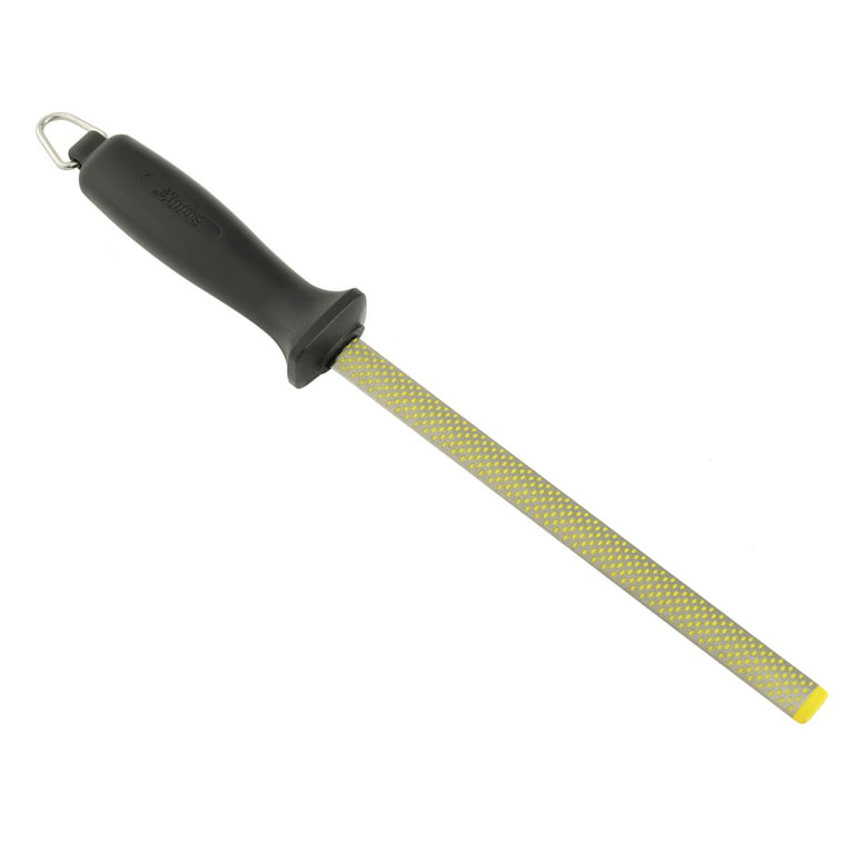 14 inch Sharpening Rod/Sharpening Bar, 2 in 1 Diamomd/Ceramic (Grit  400/1000) Knife Sharpener for Coarse/Fine Honing