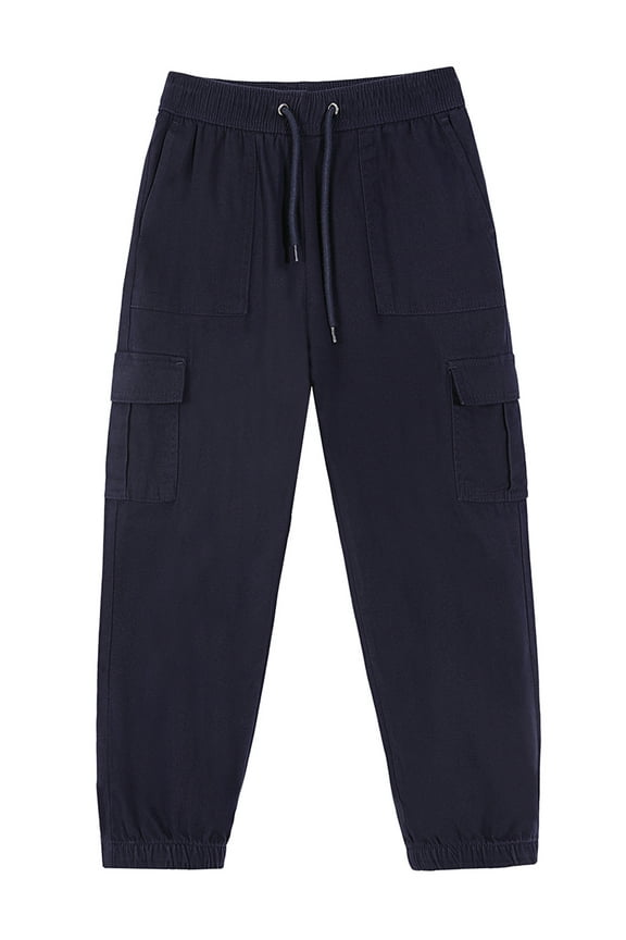 Girls' Cargo Joggers Color: navy Size: 4