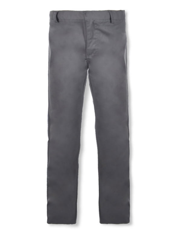 Smith's American Boys' Flat Front Twill Uniform / Dress Pants - gray, 20 husky (Big Boys Husky)