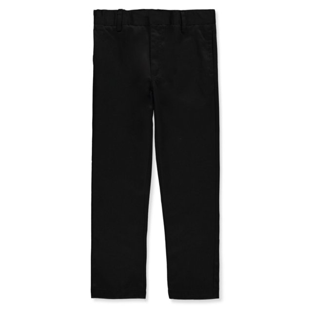 Smith's American Boys' Flat Front Twill Uniform /School Pants black