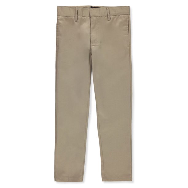 Smith's American Boys' Flat Front Twill Uniform /School Pants khaki