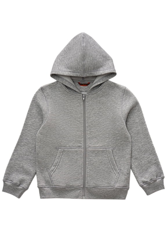 Boys' Fleece Zip Hoodie Color: gray Size: 3t