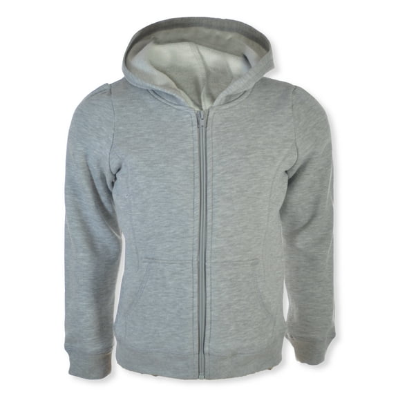Smith's American Girls' Fleece Zip Hoodie Color: gray Size: 6 - 6x