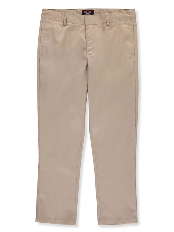 American Boys' Husky Size Flat Front Twill Pants (Big Boys Husky)