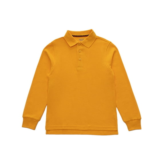 Smith's American Boys' Long Sleeve Pique Polo Color: gold Size: 6 - 7