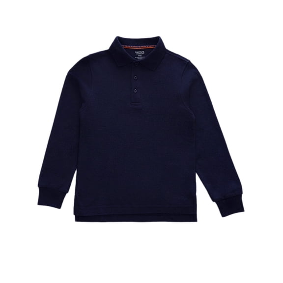 Smith's American Boys' Long Sleeve Pique Polo Color: navy Size: 14 - 16