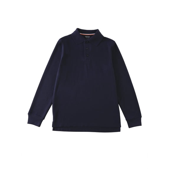 Smith's American Boys' Long Sleeve Pique Polo Color: navy Size: 6 - 7
