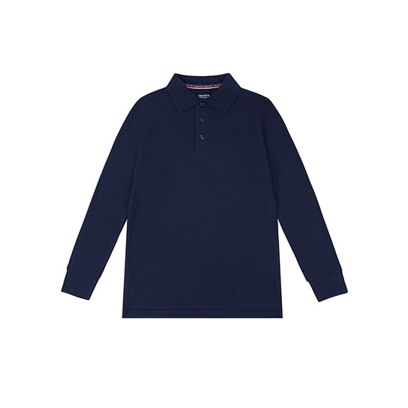 Smith's American Boys' Long Sleeve Interlock Polo Shirt Color: navy Size: 2t