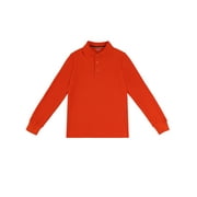 SMITH'S AMERICAN Boys' Long Sleeve Pique Polo Color: orange Size: 3t