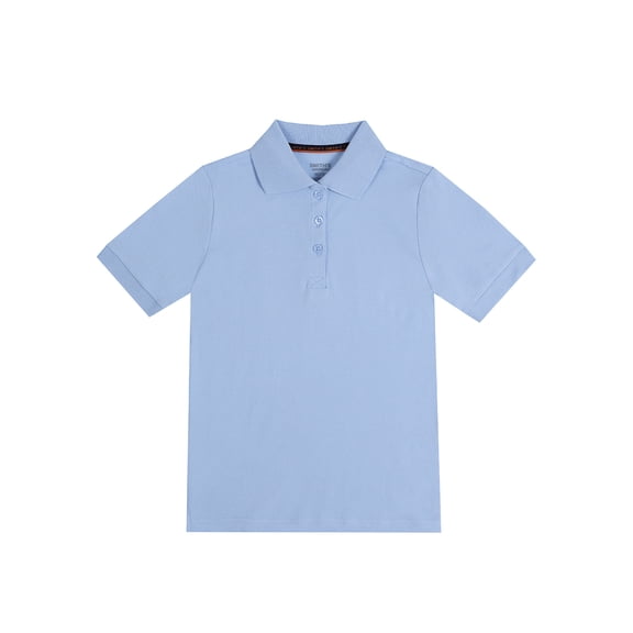 Smith's American Girls' S/S Stretch Pique Polo Shirt Color: blue Size: 4t