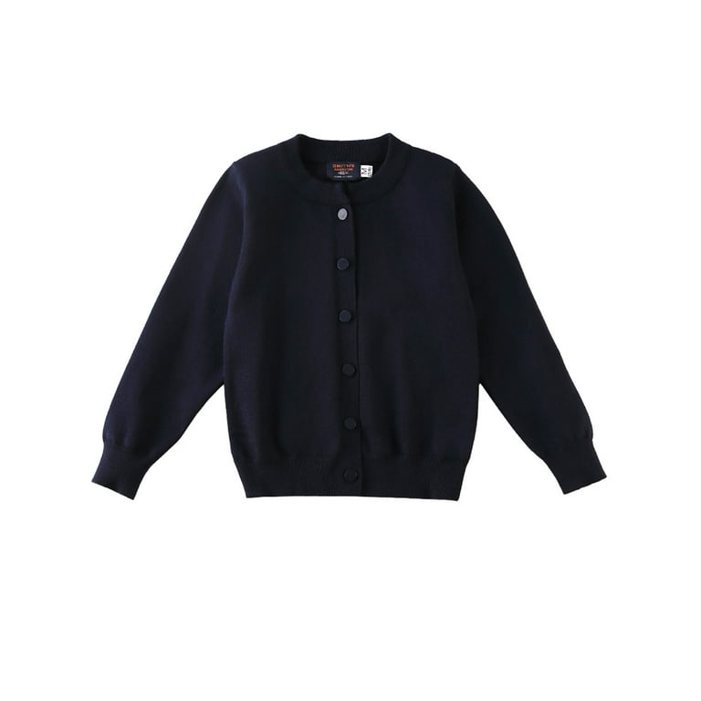 navy crew neck cardigan