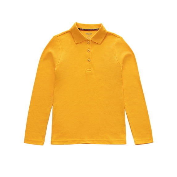 Smith's American Girls' L/S Polo Shirt Color: gold Size: 14 - 16