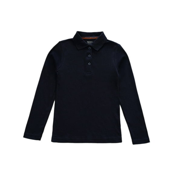 Smith's American Girls' L/S Polo Shirt Color: navy Size: 10 - 12