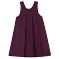 thumbnail image 1 of Smith's American Girls' Pleated Crossover Jumper Dress Color: burgundy Size: 4t, 1 of 5