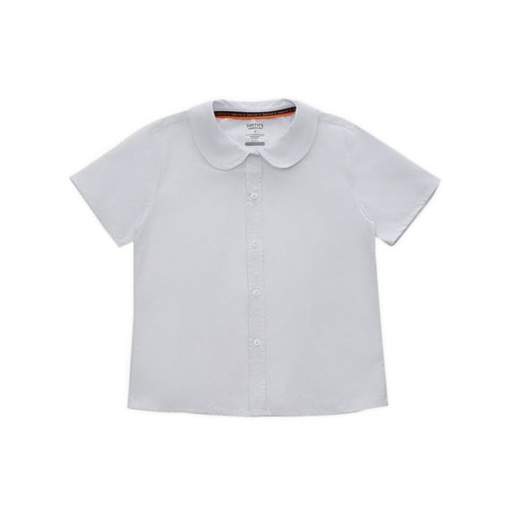 Smith's American Girls' S/S Button-Up Shirt Color: white Size: 4t