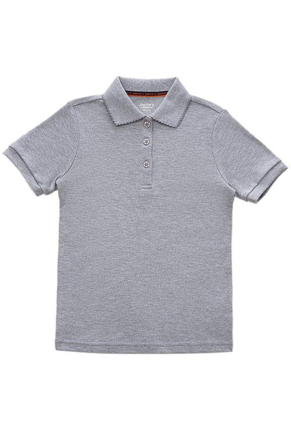 Girls' S/S Polo Shirt Color: gray Size: 4 - 5