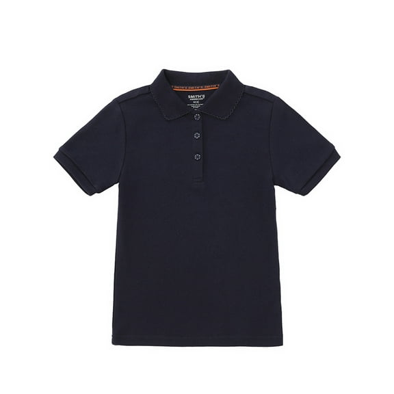 Smith's American Girls' S/S Polo Shirt Color: navy Size: 6 - 6x