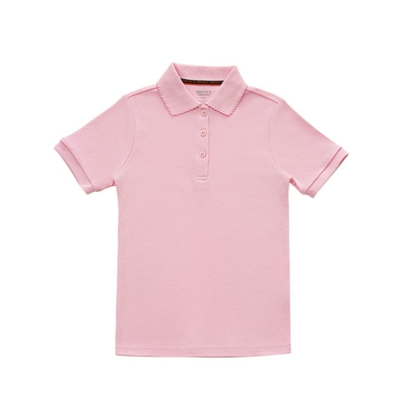 Smith's American Girls' S/S Polo Shirt Color: pink Size: 4 - 5