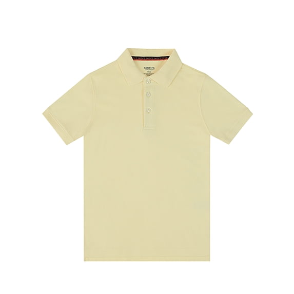 Smith's American Boys' Short Sleeve Interlock Polo Shirt Color: yellow Size: 6 - 7