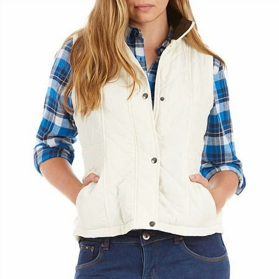 Smith's American Women's Velour Lined Quilted Vest