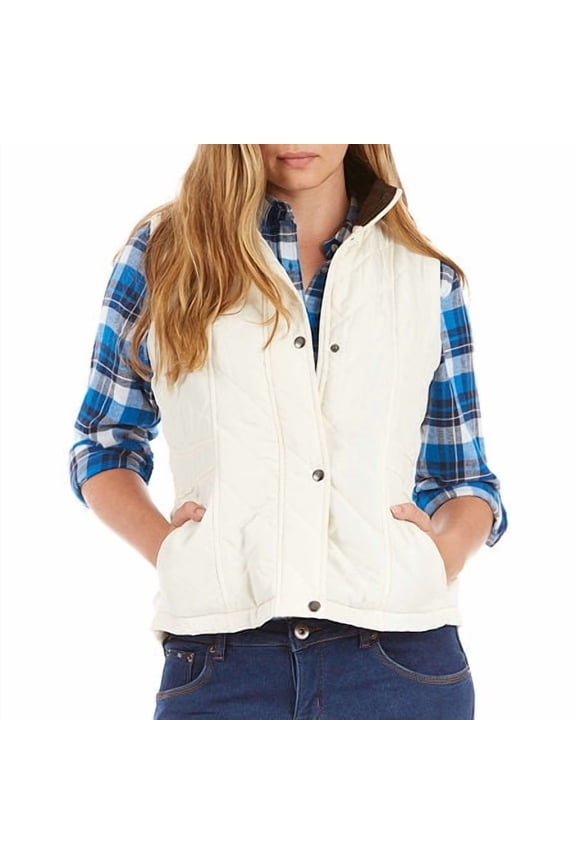 American Women's Velour Lined Quilted Vest