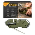 thumbnail image 1 of Smith’s Pocket Pal Tactical Knife Sharpener - OD Green - 2 Stage Sharpener & Diamond Sharpening Rod - Pocket Clip - Outdoor Hunting Knife & Hook Sharpener - Compact & Lightweight, 1 of 5