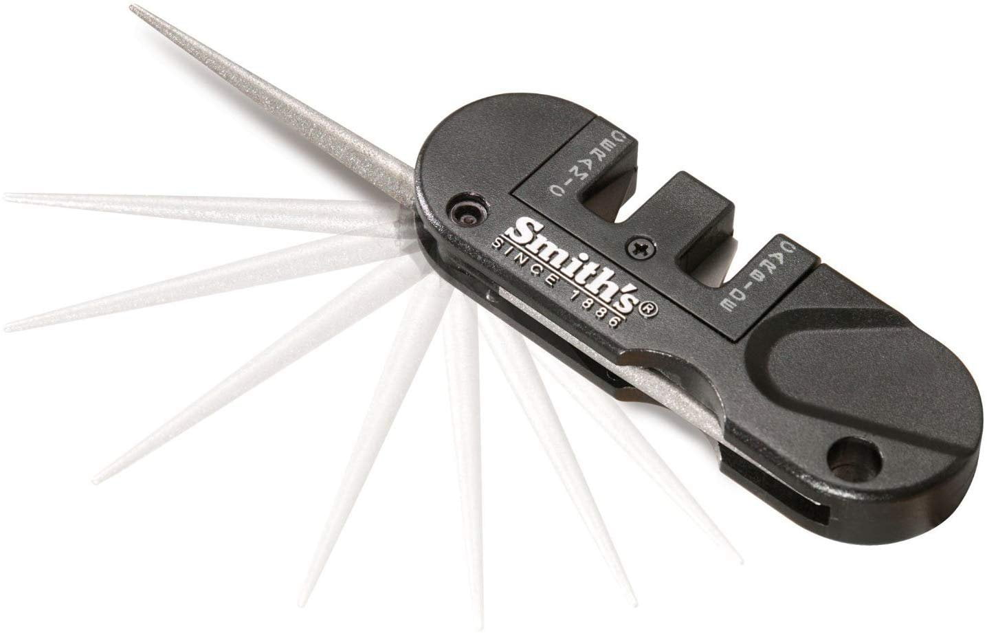  Smith's 50979 Pocket Pal Tactical Knife Sharpener - Black - 2  Stage Sharpener & Diamond Sharpening Rod - Pocket Clip - Outdoor Hunting  Knife & Hook Sharpener - Compact & Lightweight : Home & Kitchen